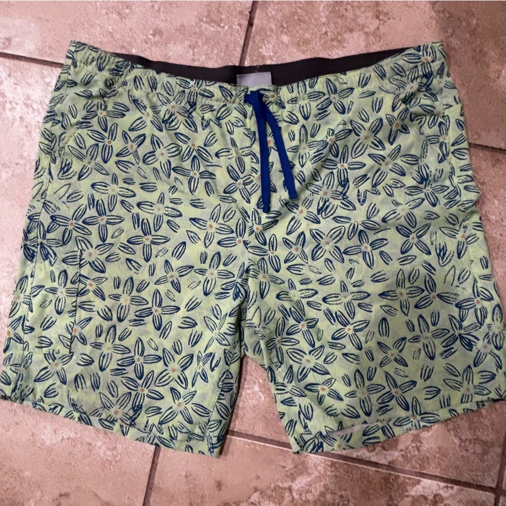 Men’s Field and Stream Green Floral Print Swim Shorts XL